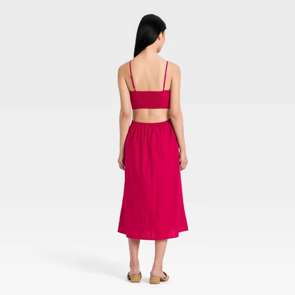 High-Neck Sleeveless Shift Dress